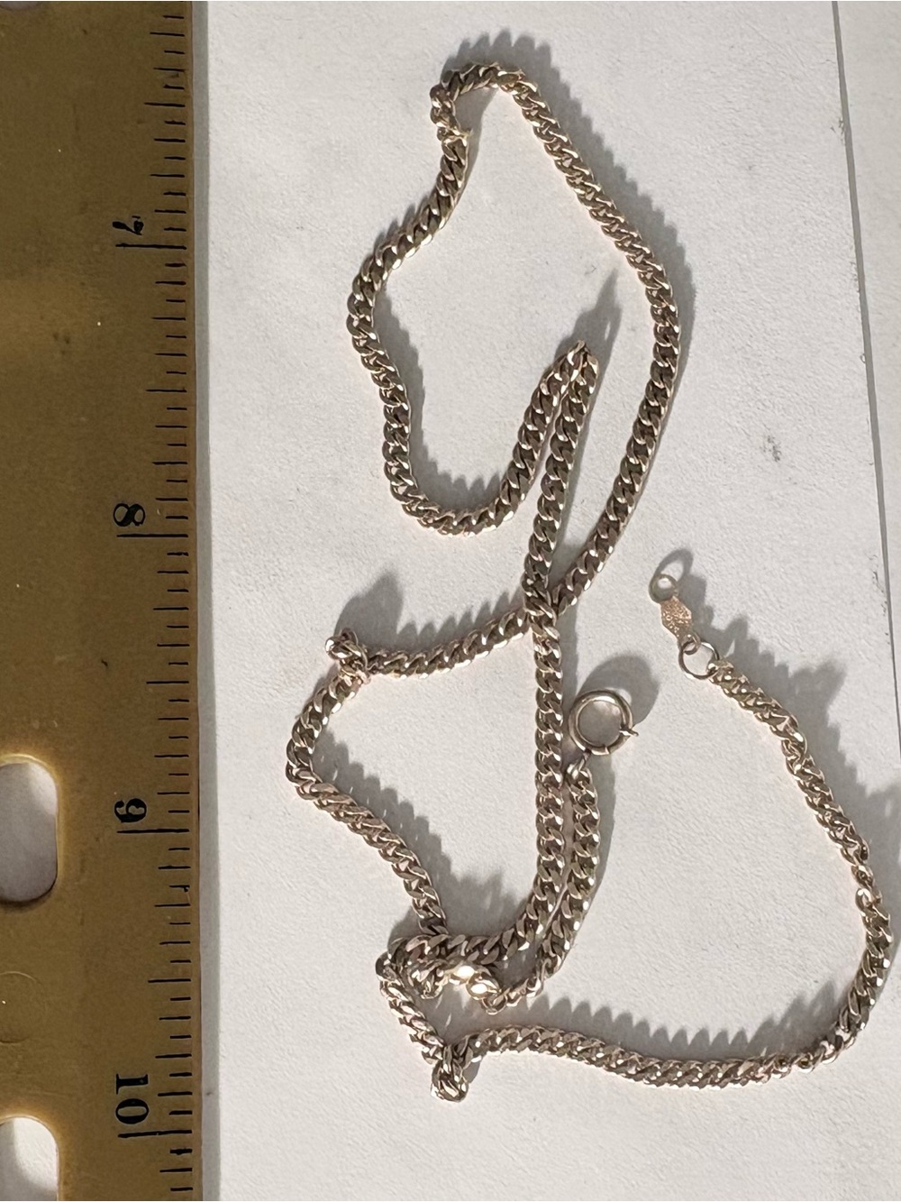 14 k gold Cuban link 16” chain - Women's Jewelry 7.4 grams